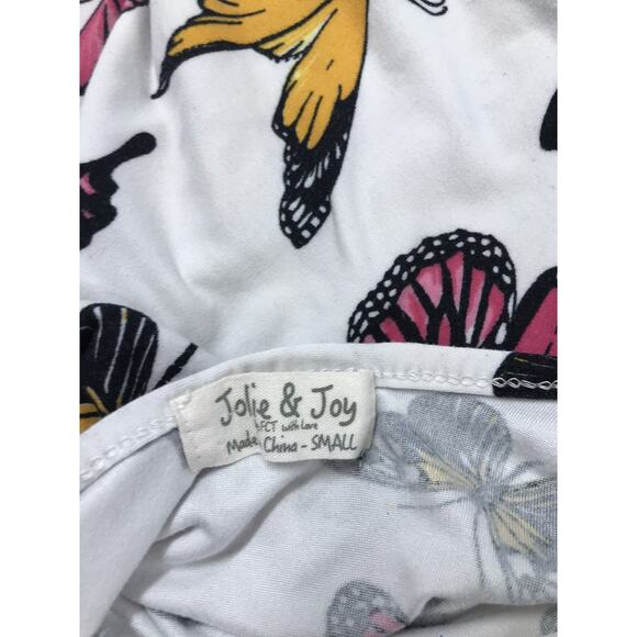 Vintage Y2K Jolie & Joy Dress Womens Small Bodycon White Multicolor Butterfly - Picture 7 of 7